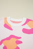 Sachet Pink Playful Leopard Print Drop Shoulder Baggy Sweater