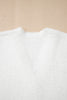 White Fuzzy Buttoned Front Midi Solid Cardigan