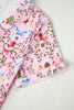 Pink Nutcracker Doll Christmas Print Ribbon Tie Waist Short 2pcs Pajama Set
