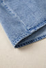 Myosotis Puff Sleeve V Neck Ruffled Loose Denim Mini Dress