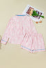 Pink Bow Tie Front Christmas Nutcracker Long Sleeve Shirt Shorts Pajama Set