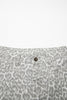 Gray Leopard Frayed Edge Wide Leg High Waist Jeans