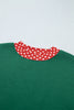 Racing Red Polka Dot Trim Baggy Pullover 2pcs Short Set