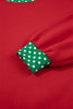 Racing Red Polka Dot Trim Baggy Pullover 2pcs Short Set