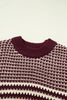 Red 3/4 Draped Sleeve Slouchy Sweater