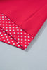Pink Colorblock Polka Dot Contrast Trim Oversized Sweatshirt