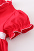 Premium Red ruffle short sleeve girl pajamas dress