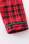 Premium Red plaid santa claus pajamas set