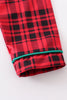 Premium Red plaid santa claus pajamas set