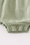 Premium Sage muslin ruffle bubble