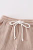 Premium Beige muslin boy shorts set