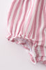 Premium Pink muslin stripe smocked girl bubble