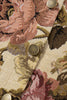Khaki Floral Waffle Knit Patchwork Chest Pockets Buttoned Jacket
