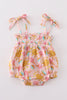 Premium Pink muslin sun ice cream smocked girl bubble