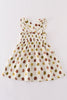 Premium Organic muslin floral smocked ruffle dress