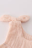 Premium Apricot muslin bow bubble