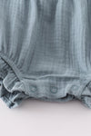 Premium Blue muslin ruffle bubble