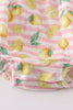 Premium Pink muslin stripe lemon bubble