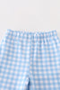 Premium Blue plaid boy pants set