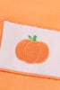 Premium Orange pumpkin embroidery top