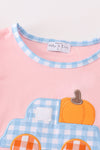 Pink truck pumpkin embroidery girl set