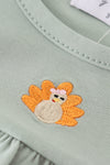 Premium Green turkey embroidery pocket dress