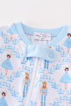 Premium Blue nutcracker print boy romper