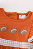 Premium Carmel football embroidery girl bubble