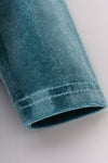 Premium Teal velvet ruffle bubble