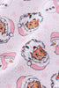 Premium pink christmas santa claus print women pajama pants