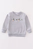 Premium Grey duck embroidery sweatshirt