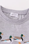 Premium Grey duck embroidery sweatshirt