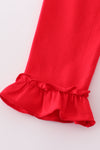 Premium red valentine heart applique dress