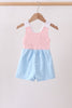 Pink & blue ruffle bow bubble