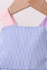 Blue ruffle bow bubble