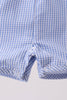 Blue ruffle bow bubble