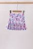 Blue floral print skorts
