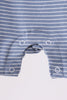 Blue stripe truck embroidery romper