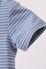 Blue stripe truck embroidery romper