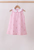 Pink stripe seersucker flamingo dress
