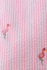 Pink stripe seersucker flamingo dress