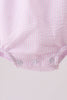 Pink stripe seersucker bow bubble