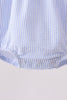 Pink&blue seersucker ruffle bubble