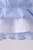 Blue flag embroidery ruffle bloomer set