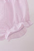 Pink lemon ruffle gingham bloomer set