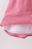 Red watermelon ruffle gingham dress