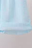 Blue lemon embroidery shorts set