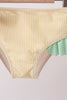 Pink stripe ruffle 2pc swimsuit