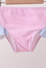 Blue stripe ruffle rashguard set