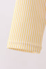 Blue stripe ruffle rashguard set